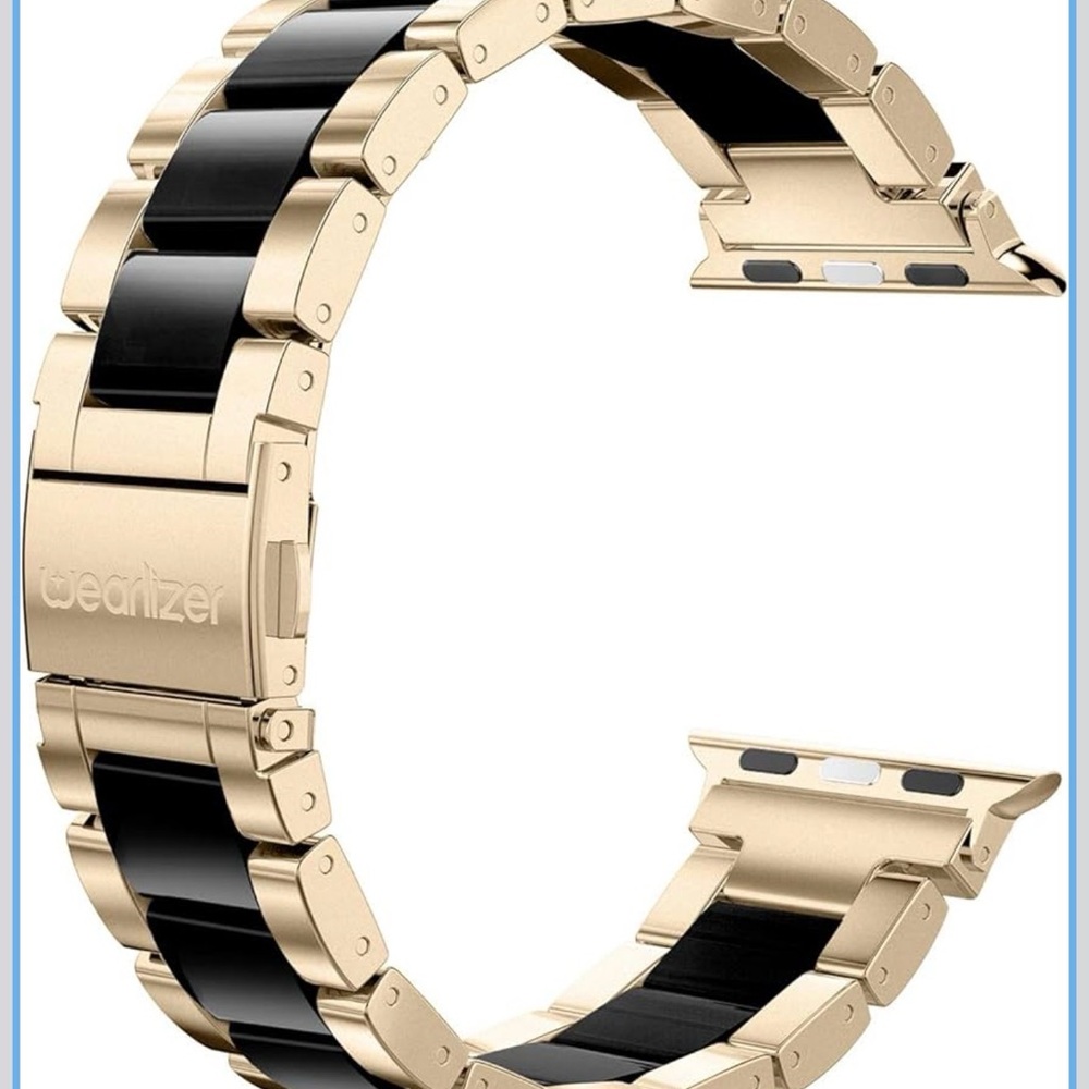 Wearlizer Gold and Black Watch Band